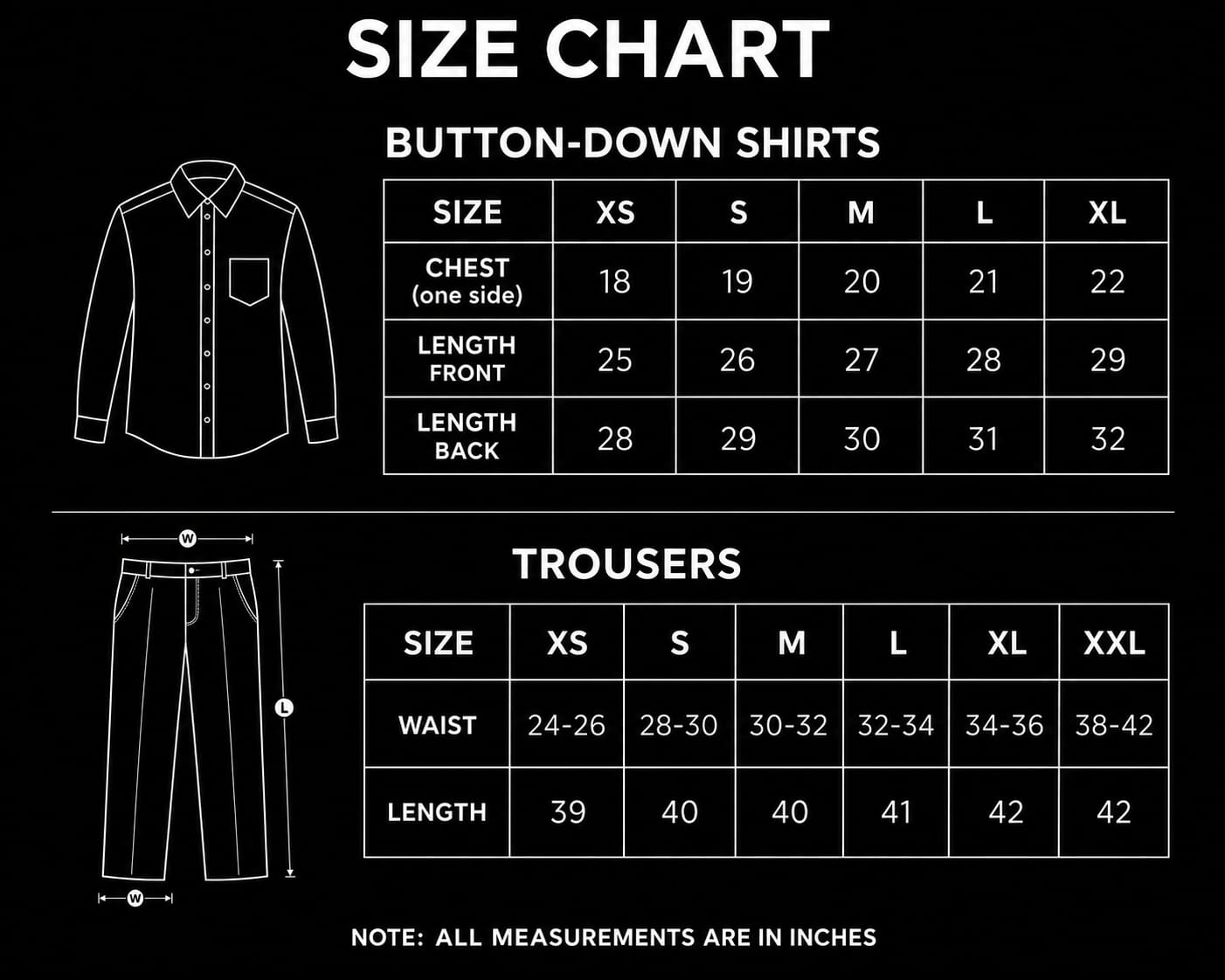 DUO PACK (BLACK BUTTON DOWN SHIRT WITH BEIGE FLAPPER TROUSER)
