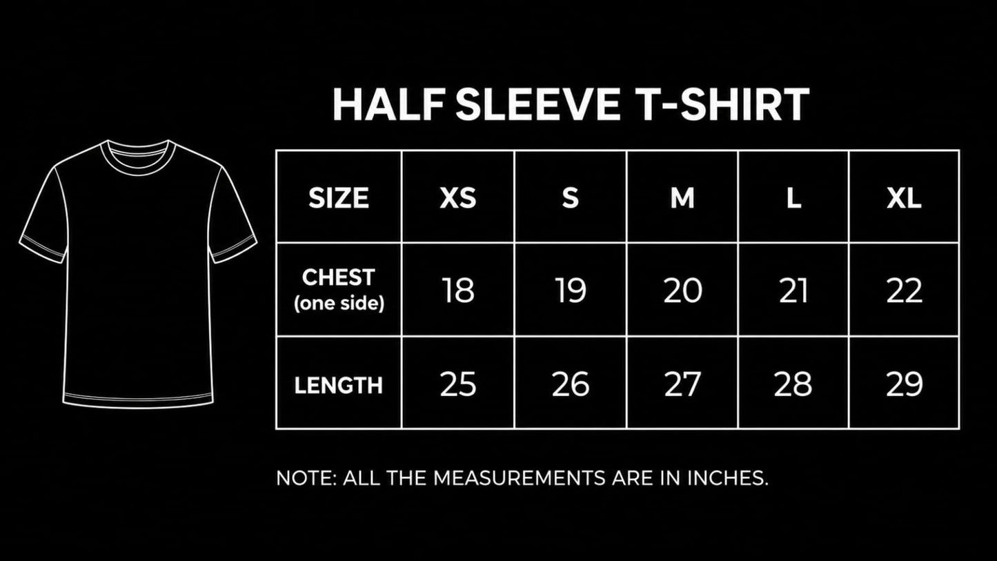 RED HALF SLEEVE T-SHIRT