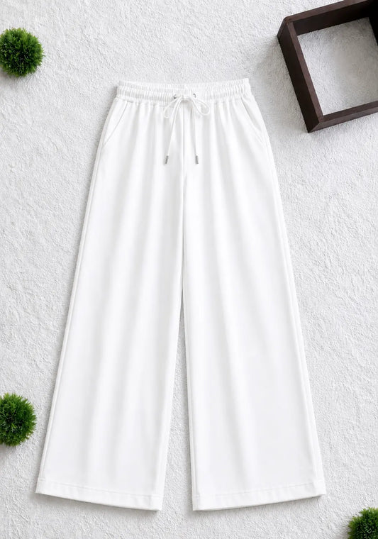 WHITE FLAPPER TROUSERS