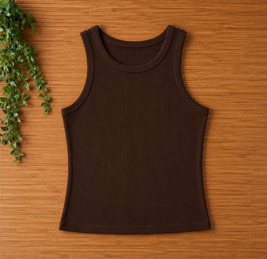 DARK BROWN INNER TANK TOP