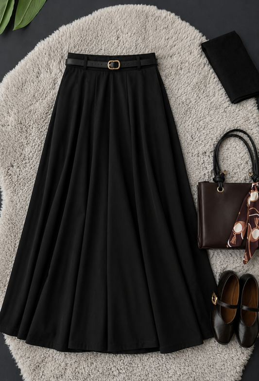 BLACK MAXI SKIRT