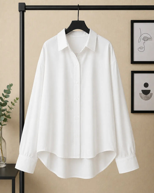 WHITE BUTTON DOWN SHIRT