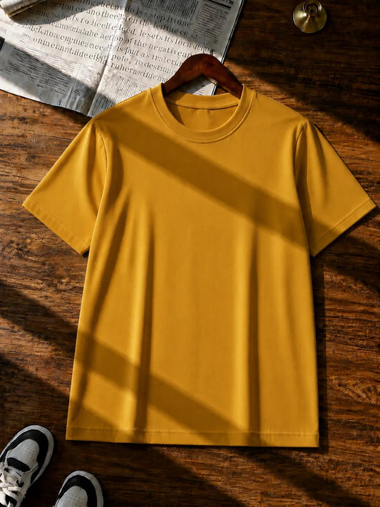 MUSTARD HALF SLEEVE T-SHIRT