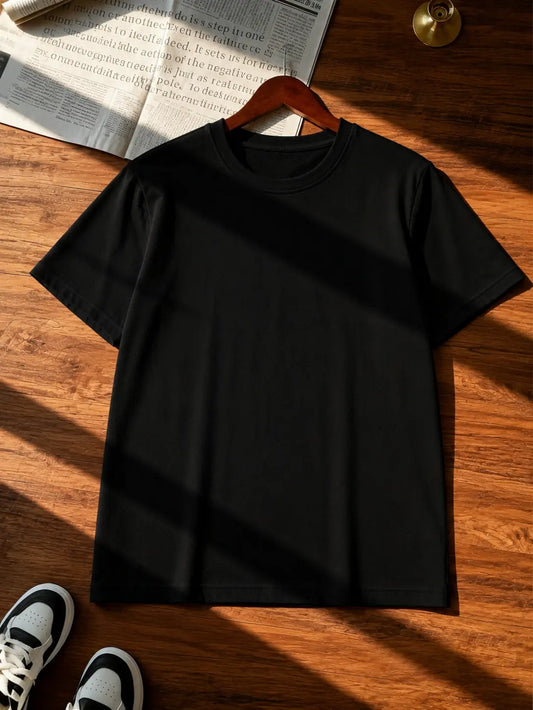 BLACK HALF SLEEVE T-SHIRT