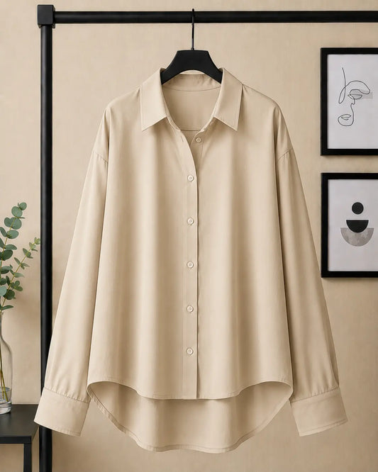 BEIGE BUTTON DOWN SHIRT