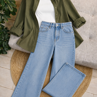 (TRIO PACK) OLIVE GREEN WIH SKY BLUE Outfit Set