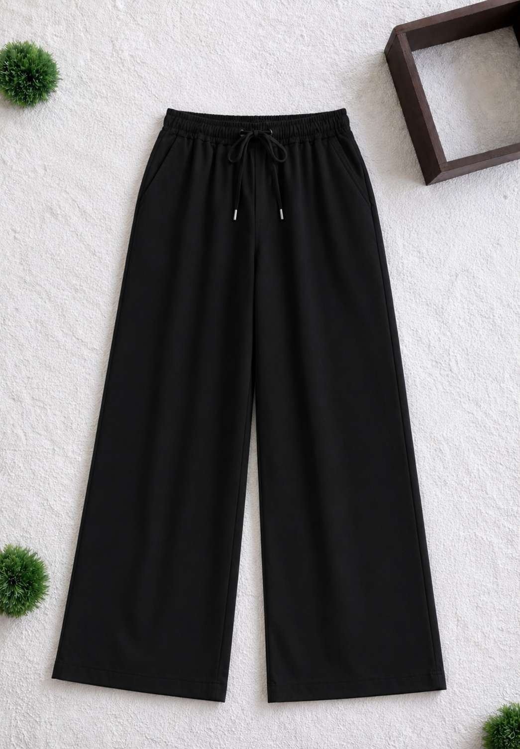 BLACK FLAPPER TROUSERS