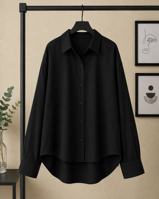 BLACK BUTTON DOWN SHIRT
