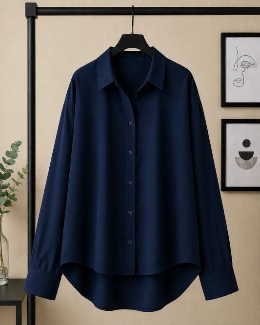 NAVY BLUE BUTTON DOWN SHIRT