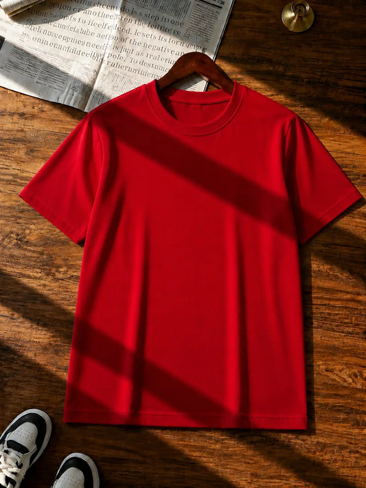 RED HALF SLEEVE T-SHIRT