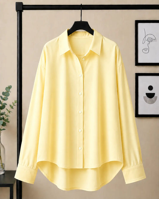 BUTTER YELLOW BUTTON DOWN SHIRT