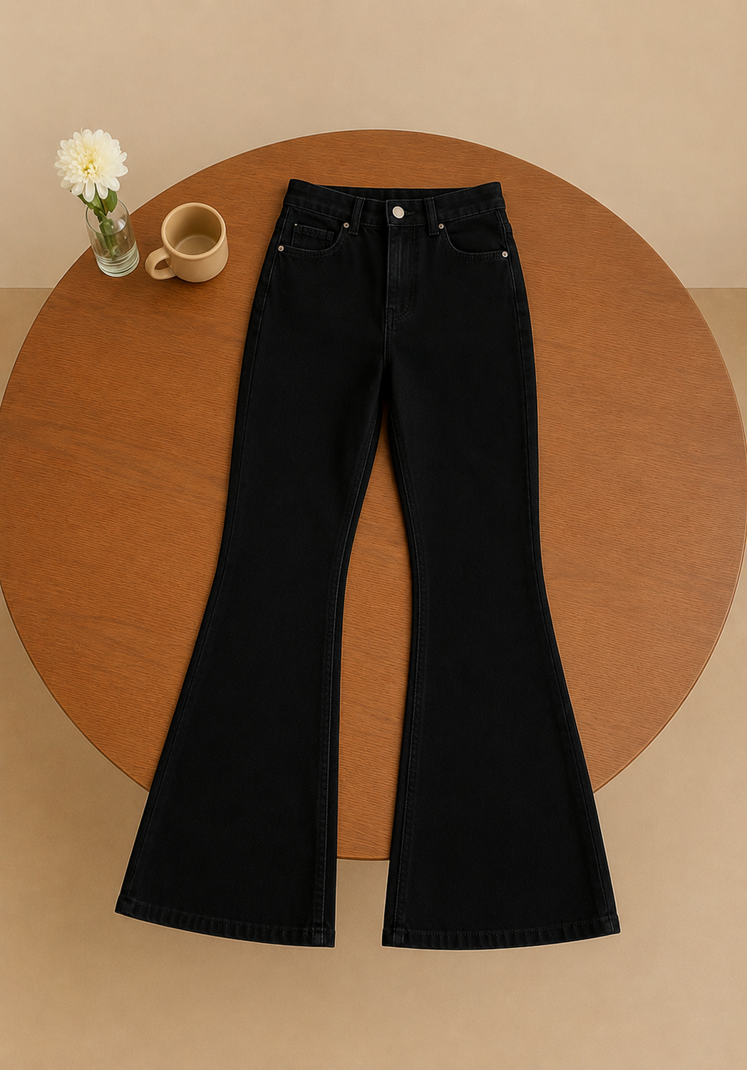 BLACK BELL BOTTOM JEANS